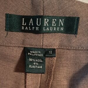 Lauren Ralph Lauren Wonens Tan Wool Blend Pants